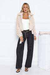 Plush Princess Faux Fur Jacket Cream