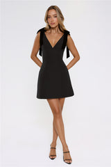 Understated Luxury Mini Dress Black