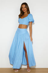 Her Vibe Crop Top Blue