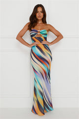Velzy Strapless Dress Ainsley Print