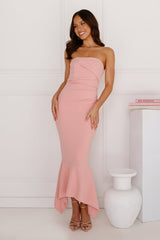Sizzling Sparks Strapless Midi Dress Pink