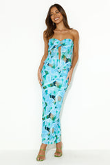 It's Always You Mesh Maxi Skirt Blue
