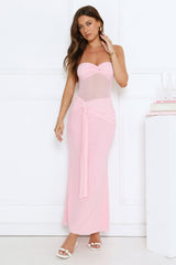 Can’t Get Enough Strapless Maxi Dress Pink