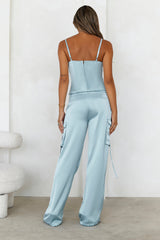 LIONESS Butterfly Cargo Pant Pale Blue